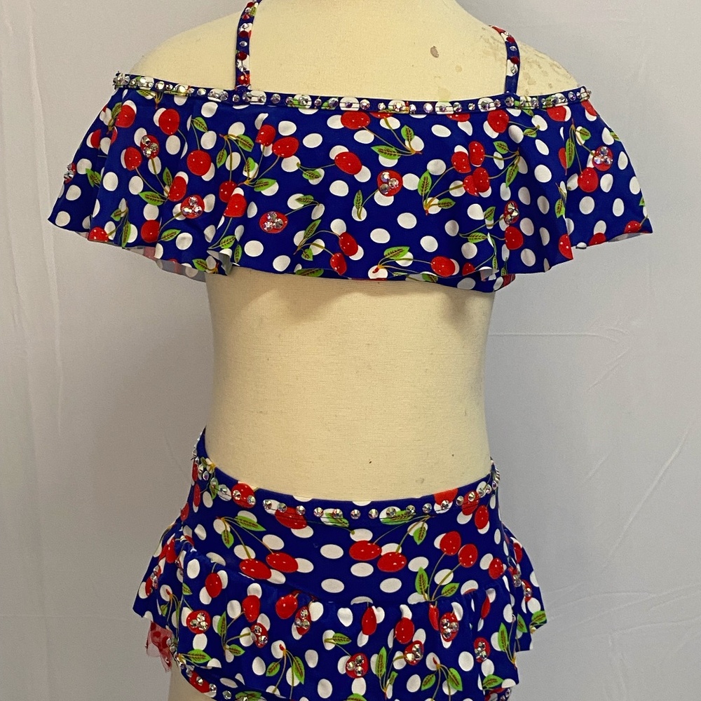 2 piece cherry dance costume